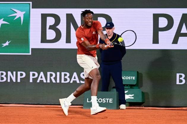 TENNIS : Roland Garros 2025 - Internationaux de France - 27 05 2025 Gael Monfils ( France ) during the 2025 French Open at Roland Garros on May 27, 2025 in Paris, France. ( Photo Dante Badano PSNewz ) - ParisFrance  Copyright: xx
