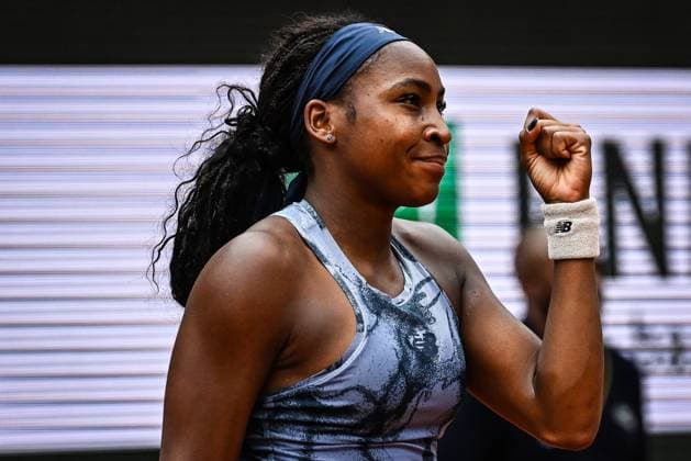 May 27, 2025, Paris, France, France: COCO GAUFF of United States celebrates during the third day of Roland-Garros 2025, French Open 2025, Grand Slam tennis tournament at Roland-Garros Stadium. GAUFF won 6:2 6:2. Paris France - ZUMAm308 20250527_zsp_m308_021 Copyright: xMatthieuxMirvillex