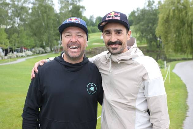 GOLF - Austrian Alpine Open HENNDORF,AUSTRIA,28.MAY.25 - GOLF - DP World Tour, Austrian Alpine Open, ProAm, Golfclub Gut Altentann. Image shows Senad Grosic and Marco Waltenspiel.  GEPAxpictures xMathiasxMandl