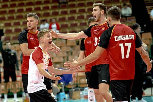 KATOWICE 28.05.2025 MECZ SIATKARZY --- TURNIEJ SILESIA CUP: MECZ BULGARIA - NIEMCY --- MENS VOLLEYBALL MATCH: BULGARIA - GERMANY N Z DANIEL MALESCHA JAN ZIMMERMANN FOT. PAWEL PIOTROWSKI 400MM.PL NEWSPIX.PL --- newspix.pl 