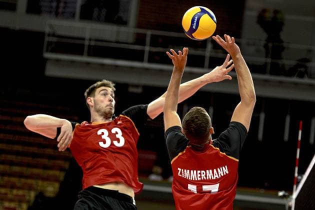 KATOWICE 28.05.2025 MECZ SIATKARZY --- TURNIEJ SILESIA CUP: MECZ BULGARIA - NIEMCY --- MENS VOLLEYBALL MATCH: BULGARIA - GERMANY N Z SIMON TORWIE JAN ZIMMERMANN FOT. PAWEL PIOTROWSKI 400MM.PL NEWSPIX.PL --- newspix.pl 