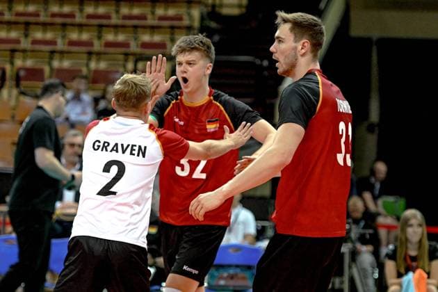 KATOWICE 28.05.2025 MECZ SIATKARZY --- TURNIEJ SILESIA CUP: MECZ BULGARIA - NIEMCY --- MENS VOLLEYBALL MATCH: BULGARIA - GERMANY N Z DANIEL MALESCHA THEO MOHWINKEL SIMON TORWIE FOT. PAWEL PIOTROWSKI 400MM.PL NEWSPIX.PL --- newspix.pl 