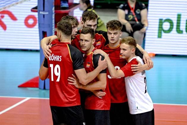 KATOWICE 28.05.2025 MECZ SIATKARZY --- TURNIEJ SILESIA CUP: MECZ BULGARIA - NIEMCY --- MENS VOLLEYBALL MATCH: BULGARIA - GERMANY N Z REPREZENTACJA NIEMIEC TEAM GERMANY ERIK ROHRS JAN ZIMMERMANN DANIEL MALESCHA FOT. PAWEL PIOTROWSKI 400MM.PL NEWSPIX.PL --- newspix.pl 