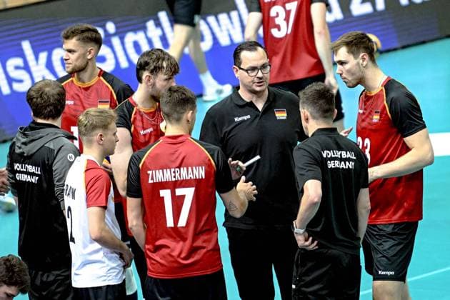 KATOWICE 28.05.2025 MECZ SIATKARZY --- TURNIEJ SILESIA CUP: MECZ BULGARIA - NIEMCY --- MENS VOLLEYBALL MATCH: BULGARIA - GERMANY N Z REPREZENTACJA NIEMIEC TEAM GERMANY DANIEL MALESCHA JAN ZIMMERMANN THOMAS RANNER FOT. PAWEL PIOTROWSKI 400MM.PL NEWSPIX.PL --- newspix.pl 
