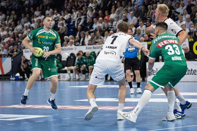 DAIKIN HBL THW Kiel vs SC DHfK Leipzig 28 05 25 William Bogojevic Nr 20, SC DHfK Leipzig in attack DAIKIN HBL THW Kiel vs SC DHfK Leipzig, Wunderino Arena on 28 05 25 Copyright: xBEAUTIFULxSPORTS MarioxM.xKobergx