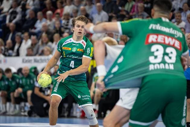 DAIKIN HBL THW Kiel vs SC DHfK Leipzig 28 05 25 Andri Runarsson Nr 04, SC DHfK Leipzig in attack DAIKIN HBL THW Kiel vs SC DHfK Leipzig, Wunderino Arena on 28 05 25 Copyright: xBEAUTIFULxSPORTS MarioxM.xKobergx