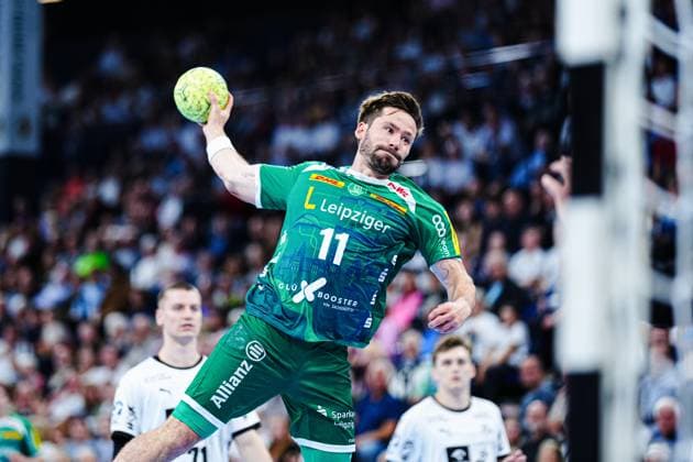Throw Goal Lukas Binder SC DHfK Leipzig, 11 GER, THW Kiel vs SC DHfK Leipzig, Handball, Bundesliga, Matchday, 31, Season 2024 2025, 28 05 2025 GER, THW Kiel vs SC DHfK Leipzig, Handball, Bundesliga, Matchday, 31, Season 2024 2025, 28 05 2025 Kiel Copyright: xEibner-Pressefoto MarcelxvonxFehrnx EP_MFN