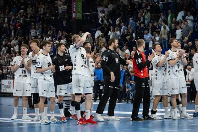 DAIKIN HBL THW Kiel vs SC DHfK Leipzig 28 05 25 Cheers after victory Team THW Kiel DAIKIN HBL THW Kiel vs SC DHfK Leipzig, Wunderino Arena on 28 05 25 Copyright: xBEAUTIFULxSPORTS MarioxM.xKobergx