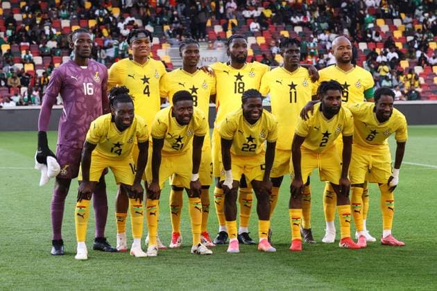 Ghana v Nigeria 28 May 2025, London - Unity Cup Football - Ghana v Nigeria - The Ghana squad pose for a team photo - Photo: Jacques Feeney Offside. London UK *** Ghana gegen Nigeria 28. Mai 2025, London Unity Cup Fußball Ghana gegen Nigeria Die ghanaische Mannschaft stellt sich für ein Mannschaftsfoto auf Foto Jacques Feeney Abseits London UK  Copyright: xJacquesxFeeneyx xOffsidexOffside