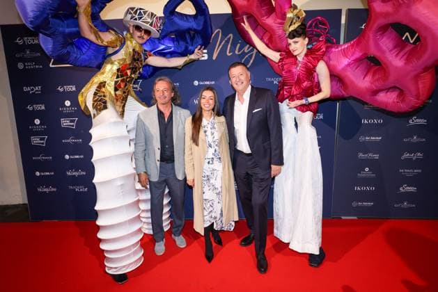 GOLF - Austrian Alpine Open HENNDORF,AUSTRIA,28.MAY.25 - GOLF - DP World Tour, Austrian Alpine Open Night, Golfclub Gut Altentann. Image shows Edwin Weindorfer (CEO Golf Enterprises) and guests.  GEPAxpictures xMathiasxMandl