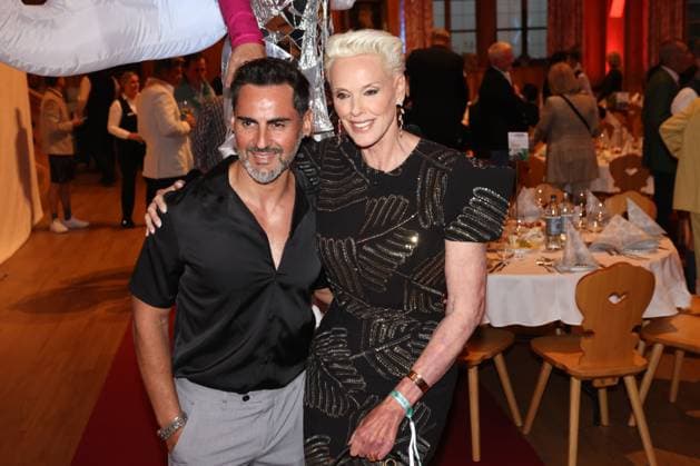 GOLF - Austrian Alpine Open HENNDORF,AUSTRIA,28.MAY.25 - GOLF - DP World Tour, Austrian Alpine Open Night, Golfclub Gut Altentann. Image shows Brigitte Nielsen and a guest.  GEPAxpictures xMathiasxMandl