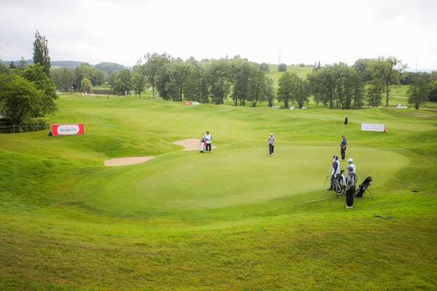 GOLF - Austrian Alpine Open HENNDORF,AUSTRIA,29.MAY.25 - GOLF - DP World Tour, Austrian Alpine Open, Golfclub Gut Altentann. Image shows players on the golf course.  GEPAxpictures xMathiasxMandl