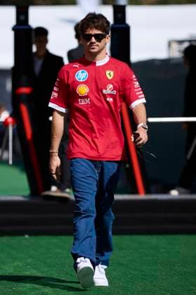 F1 Grand Prix of Spain - Previews Charles Leclerc of Monaco and Scuderia Ferrari arrives in the Paddock during previews ahead of the F1 Grand Prix of Spain at Circuit de Barcelona-Catalunya on May 29, 2025, in Barcelona, Spain. Barcelona Circuit de Barcelona-Catalunya Catalunya Spain RL_F1GPESP2025_000001 Copyright: xRicardoxLarreinax