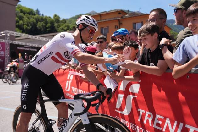 Liepins Emils of Q36.5 Pro Cycling Team during the stage 18 of the Giro d™Italia from Morbegno to Cesano Maderno, Italy - Thursday, May 29, 2025. - cycling.  Copyright: xMassimoxPaolone LaPressex