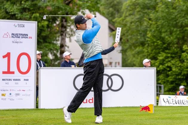 29 05 2025, Golf Club Gut Altentann, Henndorf am Wallersee, AUT, DP World Tour, Austrian Golf Open 2025, in the picture Wenyi Ding CHN Wenyi Ding CHN during the Austrian Golf Open of the DP World Tour at the Golf Club Gut Altentann in Henndorf am Wallersee, Austria on 2025 05 29 Expa Henndorf am Wallersee  EP_gro