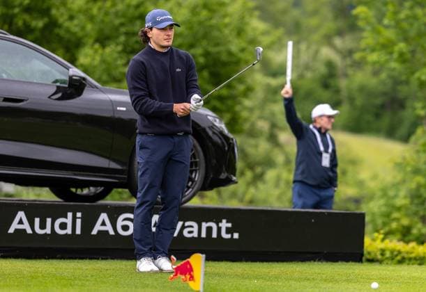 29 05 2025, Golf Club Gut Altentann, Henndorf am Wallersee, AUT, DP World Tour, Austrian Golf Open 2025, in the picture Maximilian Steinlechner AUT Maximilian Steinlechner of Austria during the Austrian Golf Open of the DP World Tour at the Golf Club Gut Altentann in Henndorf am Wallersee, Austria on 2025 05 29 Expa Henndorf am Wallersee  EP_gro