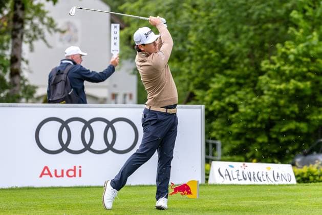 29 05 2025, Golf Club Gut Altentann, Henndorf am Wallersee, AUT, DP World Tour, Austrian Golf Open 2025, in the picture Darius Van Driel NED Darius Van Driel NED during the Austrian Golf Open of the DP World Tour at the Golf Club Gut Altentann in Henndorf am Wallersee, Austria on 2025 05 29 Expa Henndorf am Wallersee  EP_gro