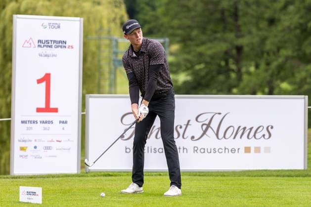 29 05 2025, Golf Club Gut Altentann, Henndorf am Wallersee, AUT, DP World Tour, Austrian Golf Open 2025, in the picture Ryggs Johnston USA Ryggs Johnston USA during the Austrian Golf Open of the DP World Tour at the Golf Club Gut Altentann in Henndorf am Wallersee, Austria on 2025 05 29 Expa Henndorf am Wallersee  EP_gro
