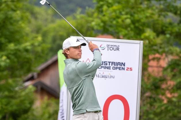 29 05 2025, Golf Club Gut Altentann, Henndorf am Wallersee, AUT, DP World Tour, Austrian Golf Open 2025, in the picture Tiger Christensen GER Tiger Christensen GER during the Austrian Golf Open of the DP World Tour at the Golf Club Gut Altentann in Henndorf am Wallersee, Austria on 2025 05 29 Expa Henndorf am Wallersee  EP_gro