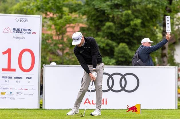 29 05 2025, Golf Club Gut Altentann, Henndorf am Wallersee, AUT, DP World Tour, Austrian Golf Open 2025, in the picture Jordan Gumberg USA Jordan Gumberg USA during the Austrian Golf Open of the DP World Tour at the Golf Club Gut Altentann in Henndorf am Wallersee, Austria on 2025 05 29 Expa Henndorf am Wallersee  EP_gro