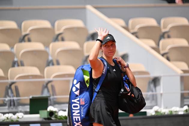 2025 Roland-Garros - Day 5 PARIS, FRANCE - MAY 29: Jessica Pegula of United States is seen after winning Women s Singles Second Round match against Ann Li (not seen) of United States on day five of the 2025 French Open at Court Philippe-Chatrier in Paris, France on May 29, 2025. Mustafa Yalcin Anadolu Paris France. Editorial use only. Please get in touch for any other usage.  Copyright: x2025xAnadoluxMustafaxYalcinx