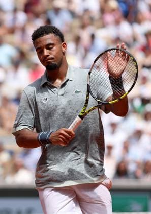 Arthur Fils of France frustrated French Open Tennis, Day Five, Tennis, Roland Garros, Paris, France - 29 May 2025 EDITORIAL USE ONLY No use with unauthorised audio, video, data, fixture lists, club league logos or live services. Online in-match use limited to 120 images, no video emulation. No use in betting, games or single club league player publications. Copyright: xEllaxLing Shutterstockx 15328391ah