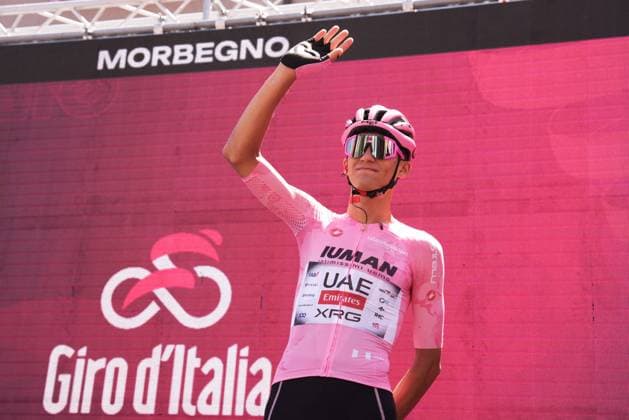 Del Toro Romero Isaac of Uae Team Emirates Xrg, pink jersey, during the stage 18 of the Giro d™Italia from Morbegno to Cesano Maderno, Italy - Thursday, May 29, 2025. - cycling.  Copyright: xMassimoxPaolone LaPressex