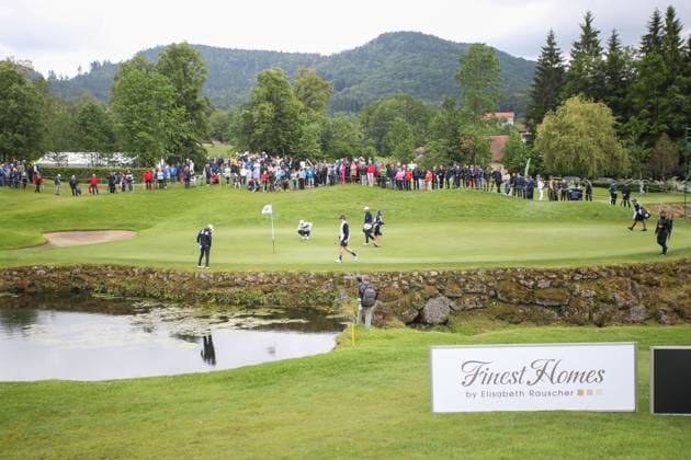 GOLF - Austrian Alpine Open HENNDORF,AUSTRIA,29.MAY.25 - GOLF - DP World Tour, Austrian Alpine Open, Golfclub Gut Altentann. Image shows players on the golf course.  GEPAxpictures xMathiasxMandl