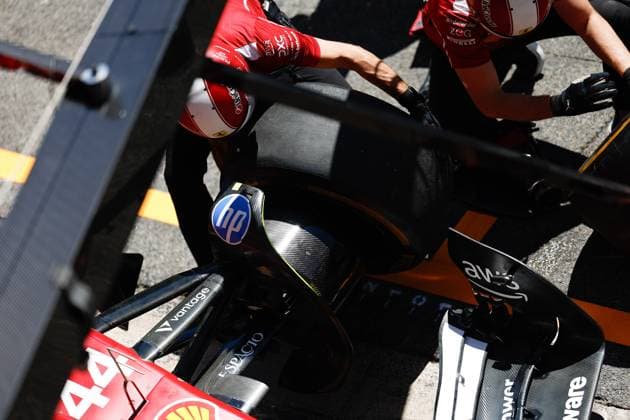 Scuderia Ferrari HP Team during pit stop practice, F1 Grand Prix of Spain at Circuit de Barcelona Catalunya on May 29, 2025 in Barcelona, Spain Photo by HOCH ZWEI Barcelona Spain