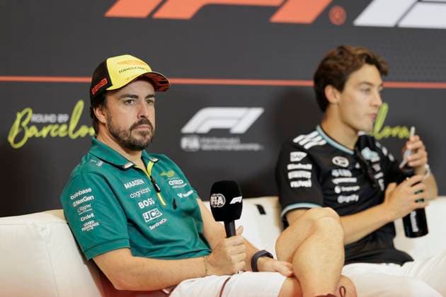 29th May 2025: Circuit de Barcelona-Catalunya, Barcelona, Spain: Formula 1 Spanish Grand Prix 2025: Arrival and Inspection Day: Fernando Alonso of the Aston Martin Aramco Formula One Team during the Thursday press conference, PK, Pressekonferenz  ActionPlus12795518 PabloxGuillen