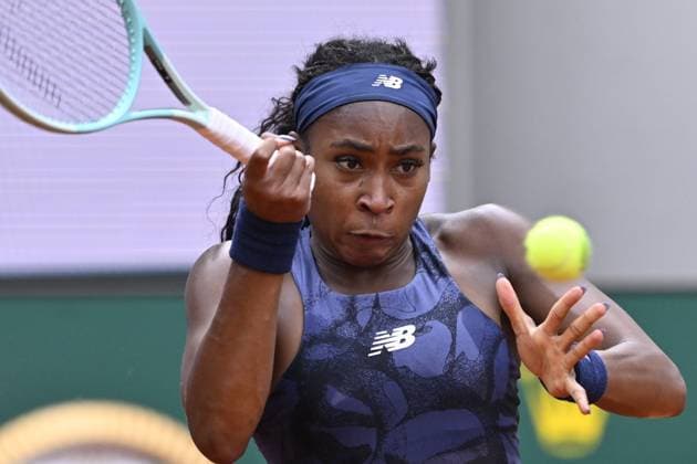 2025 Roland-Garros - Day 5 PARIS, FRANCE - MAY 29: Coco Gauff of the United States in action against Tereza Valentova (not seen) of Czechia during the Women s Singles Second Round match on Day Five of the 2025 French Open at Roland Garros in Paris, France on May 29, 2025. Burak Akbulut Anadolu Paris France. Editorial use only. Please get in touch for any other usage.  Copyright: x2025xAnadoluxBurakxAkbulutx