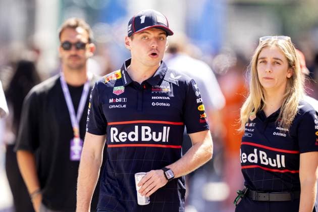 BARCELONA - Max Verstappen (Red Bull Racing) en route to a press conference, PK, Pressekonferenz at the Circuit de Barcelona-Catalunya for media day ahead of the Spanish Grand Prix. ANP SANDER KING xVIxANPxSportx xxANPxIVx 528957868 originalFilename: 528957868.jpg