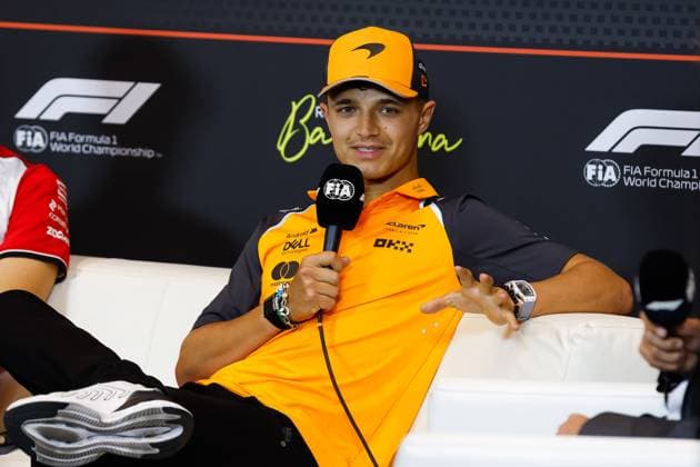 F1 - SPANISH GRAND PRIX 2025 NORRIS Lando (gbr), McLaren F1 Team MCL39, portrait in the press conference, PK, Pressekonferenz during the Formula 1 Aramco Gran Premio de Espana 2025, Spanish Grand Prix 2025, 9th round of the 2025 FIA Formula One World Championship, WM, Weltmeisterschaft from May 30 to June 1, 2025 on the Circuit de Barcelona-Catalunya, in Montmelo, Spain - MontmeloSpain Copyright: xJavierxJimenezx