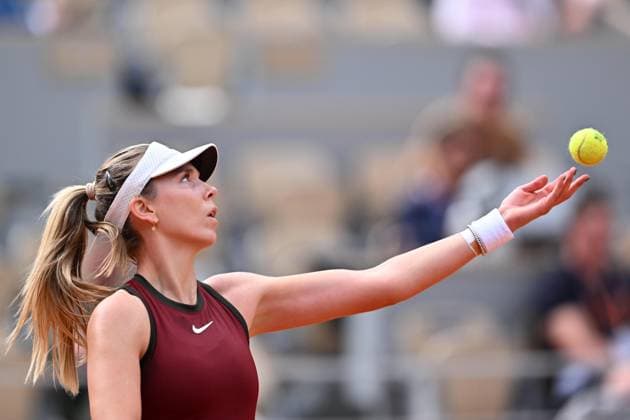 2025 Roland-Garros - Day 5 PARIS, FRANCE - MAY 29: Katie Boulter of United Kingdom in action against Madison Keys (not seen) of the United States during the Women s Singles Second Round match on Day Five of the 2025 French Open at Roland Garros in Paris, France on May 29, 2025. Mustafa Yalcin Anadolu Paris France. Editorial use only. Please get in touch for any other usage.  Copyright: x2025xAnadoluxMustafaxYalcinx