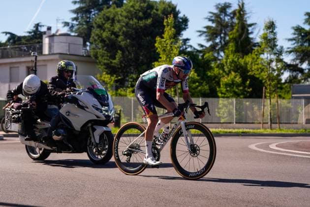 !Denz Nico of Red Bull - Bora - Hansgrohe during the stage 18 of the Giro d™Italia from Morbegno to Cesano Maderno, Italy - Thursday, May 29, 2025. - cycling.  Copyright: xFabioxFerrari LaPressex