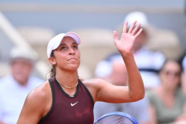 2025 Roland-Garros - Day 5 PARIS, FRANCE - MAY 29: Madison Keys of United States gestures as she plays a against Katie Boulter of United Kingdom during the Women s Singles Second Round match on Day Five of the 2025 French Open at Roland Garros on May 29, 2025 in Paris, France. Mustafa Yalcin Anadolu Paris France. Editorial use only. Please get in touch for any other usage.  Copyright: x2025xAnadoluxMustafaxYalcinx