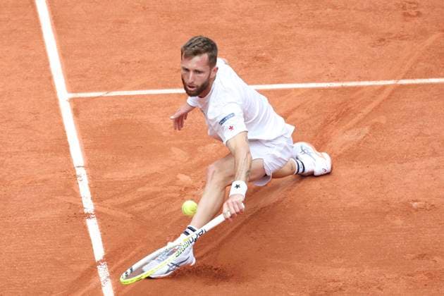 TENNIS : Roland Garros 2025 - Internationaux de France - 29 05 2025 Corentin Moutet (FRA) Vs Novak Djokovic (SRB) ParisFrance  Copyright: xMichtofx