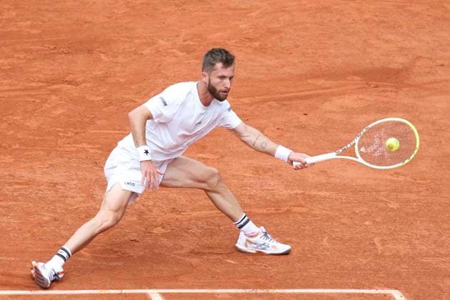 TENNIS : Roland Garros 2025 - Internationaux de France - 29 05 2025 Corentin Moutet (FRA) Vs Novak Djokovic (SRB) ParisFrance  Copyright: xMichtofx