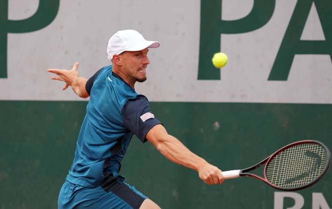 TENNIS - French Open 2025 PARIS,FRANCE,29.MAY.25 - TENNIS - ATP, Tennis Herren World Tour, French Open, Roland Garros, Grand Slam. Image shows Filip Misolic (AUT).  GEPAxpictures xMichaelxRiedler