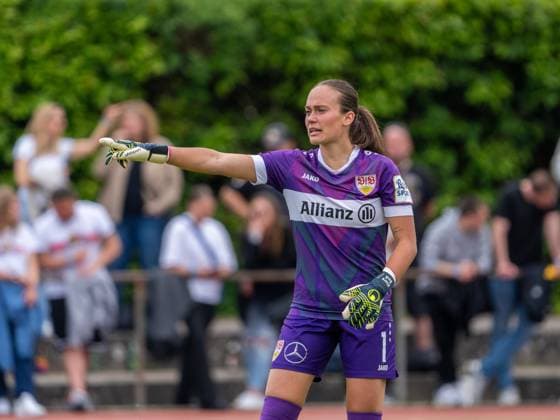 Kiara Beck VfB Stuttgart, 1 , VfB Stuttgart vs VfL Herrenberg, Football, Women WFV Verbandspokal Final, Season 2024 2025, 29 05 2025, VfB Stuttgart vs VfL Herrenberg, Football, Women WFV Verbandspokal Final, Season 2024 2025, 29 05 2025 Stuttgart Copyright: xEibner-Pressefoto MaxxVogelx EP_MVL