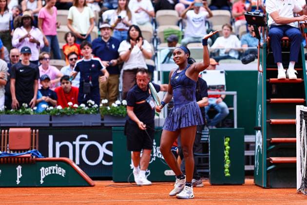 2025.05.29 Paryz French Open Roland Garros 2025 Tereza Valentova - Coco Gauff N z Coco Gauff Foto Pawel Andrachiewicz PressFocus 2025.05.29 Paris Tennis French Open Roland Garros 2025 Tereza Valentova - Coco Gauff Coco Gauff Credit: Pawel Andrachiewicz PressFocus NEWSPIX.PL --- newspix.pl 