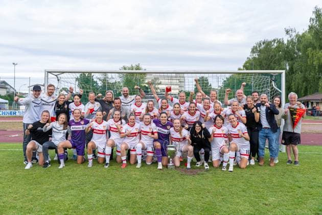 Cup Winner VfB Stuttgart Women, VfB Stuttgart vs VfL Herrenberg, Football, Women WFV Association Cup Final, Season 2024 2025, 29 05 2025, VfB Stuttgart vs VfL Herrenberg, Football, Women WFV Association Cup Final, Season 2024 2025, 29 05 2025 Stuttgart Copyright: xEibner-Pressefoto MaxxVogelx EP_MVL