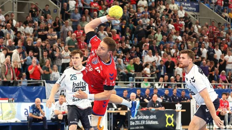 29 05 2025, Germany, Bietigheim, Handball 1 Bundesliga, SG BBM Bietigheim vs SG Flensburg Handewitt, Fabian Wiederstein BBM