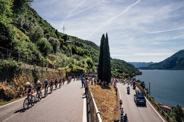2025 Giro d Italia Stage 18 Picture by Zac Williams SWpix.com - 29 05 2025 - Cycling - 2025 Giro d Italia Stage 18, Morbegno to Cesano Maderno, Italy - The breakaway. Copyright: x xSWpix.comx(t axPhotographyxHubxLtd)xZacxWilliams SWpix.comx SWP-2645
