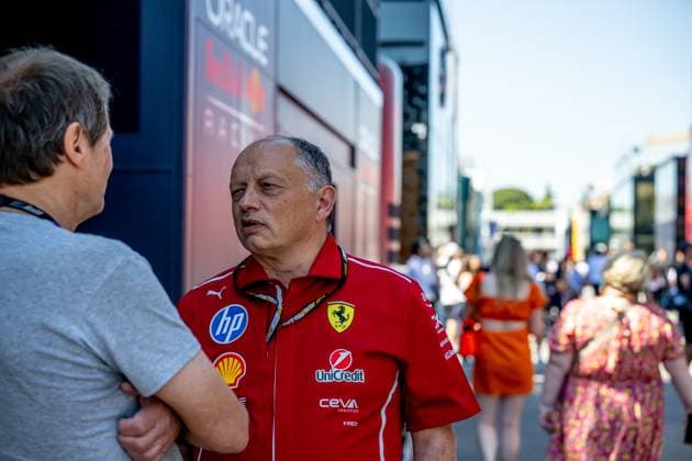 MONTMELO, SPAIN: Frederic Vasseur, racing for the Red Bull Racing team during the 2025 Formula 1 Spanish Grand Prix at the Circuit de Barcelona-Catalunya in Montmelo, Spain