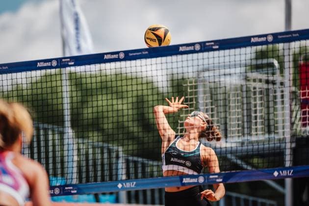 Beach Volleyball Women Allianz German Beach Tour 2025 Tourstop Hamburg 29 05 2025 Rika Dieckmann at the Attack Hamburg Active City Arena Heiligengeistf Hamburg Germany