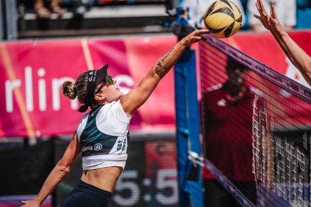 Beach Volleyball Women Allianz German Beach Tour 2025 Tourstop Hamburg 29 05 2025 Louisa Marunde at the Attack Hamburg Active City Arena Heiligengeistf Hamburg Germany