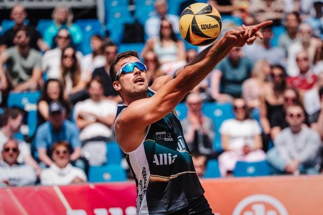 Beach Volleyball Men Allianz German Beach Tour 2025 Tourstop Hamburg 29 05 2025 Jannis Hopt Hamburg Active City Arena Heiligengeistf Hamburg Germany
