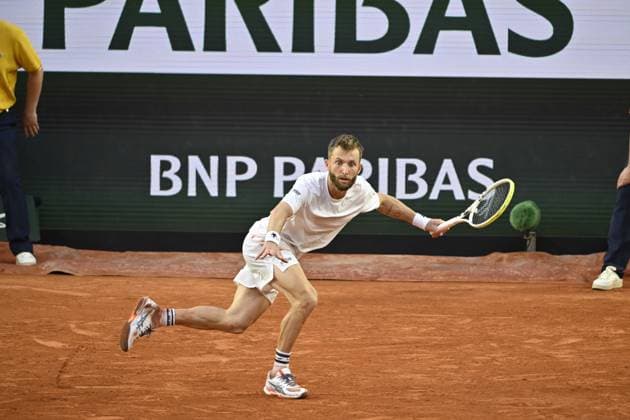 Tennis : Roland Garros 2025 - ITF - Tennis - Roland Garros 2025 - ITF - Corentin Moutet - France France  Copyright: xChryslenexCaillaudx xPsnewzx