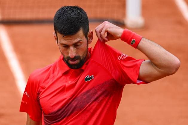 Roland Garros 2025: Novak Djokovic (SER) during the Men s Singles tennis match against Corentin Moutet on Suzanne Lenglen Court during the Grand Slam tennis tournament on May 29, 2025 at Roland Garros Stadium in Paris, France., France. - 29 05 2025 - France Ile-de-France (region) Paris -  JulienxMattiax xLexPictorium LePictorium_0309293